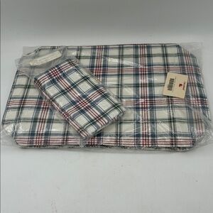Longaberger Napkins and Placemats Market Day Plaid Pattern
